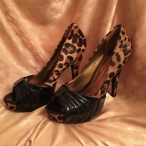 Jessica Simpson Peep Toe, Horse Hair Heels
